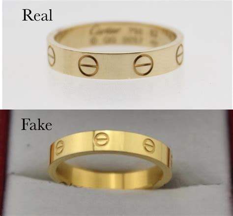 cartier fake vs real ring|cartier love ring 750 52833a.